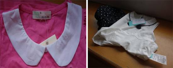 不符合标准标签位置(衣内与皮肤直接接触)